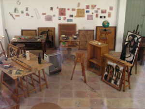 Blick in das Atelier des K&uuml;nstlers